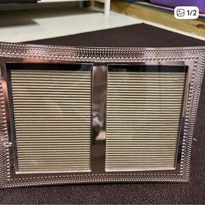 Nambe Rose gold  Double Photo Frame